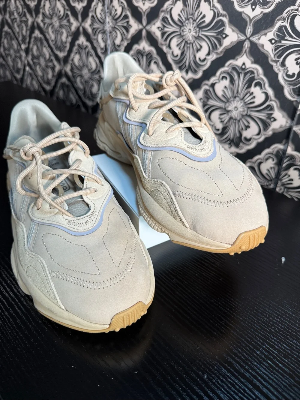 Adidas Adiprene Men’s Chunky Sneakers in Beige and Light Blue